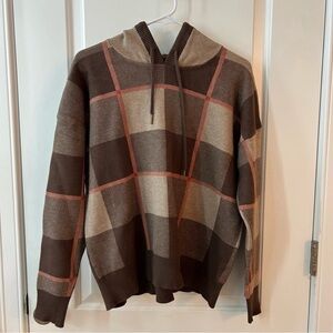 Rachel Roy Plaid Hooded Sweatshirt